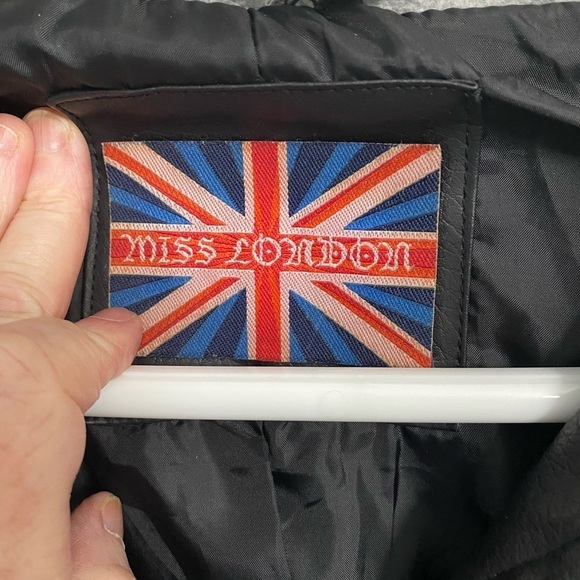 Miss‎ London Jacket Junior Pleather Jacket Black Size Large - Picture 2 of 10